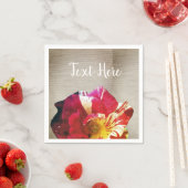 Rustieke Bloem Foto Aangepaste Papier Servetten (Insitu)