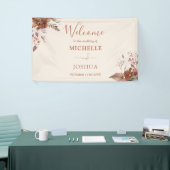 Rustieke bloem herfst bruiloft welkom spandoek (Beurs)