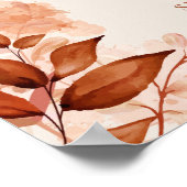 Rustieke bloem herfst verlovingsfeest welkomstbord poster (Hoek)