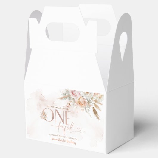 Rustieke bloem is niet haar prachtige verjaardag bedankdoosjes (Geopend)