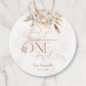 Rustieke bloem is niet haar prachtige verjaardag bedankjes labels (Voorkant)