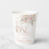 Rustieke bloem is niet haar prachtige verjaardag papieren bekers (Achterkant)