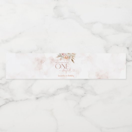 Rustieke bloem is niet haar prachtige verjaardag waterfles etiket (Enkel label)