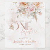 Rustieke bloem is niet haar prachtige verjaardag wijn etiket (Enkel label)