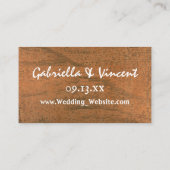 rustieke bloem land Westerne bruiloft website Informatiekaartje (Achterkant)