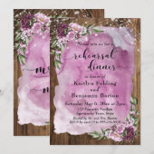 Rustieke Bloem Lantaarns Oefenavond Eten Kaart (Voorkant / Achterkant)