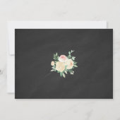 Rustieke Bloem Licht Bruiloftsreceptie alleen Kaart (Achterkant)