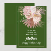 Rustieke bloem Moederdag kaart – Samen bloeien (Voorkant / Achterkant)