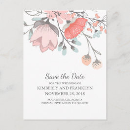 rustieke bloem Save the Date Aankondigingskaart