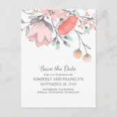  rustieke bloem Save the Date Aankondigingskaart (Voorkant)