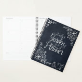 Rustieke Bloem Zwarte Krijtbord Tuin Planner (Display)