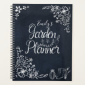 Rustieke Bloem Zwarte Krijtbord Tuin Planner (Voorkant)