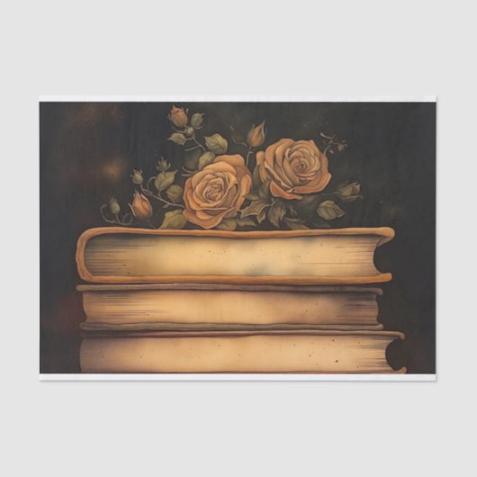 Rustieke Bloemboek Decoupage Print Tissuepapier (Voorkant)