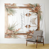  rustieke Bloemboog Huwelijksachtergrond Wandkleed (In Situ (horizontaal))