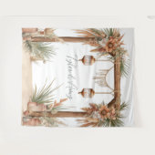  rustieke Bloemboog Huwelijksachtergrond Wandkleed (Voorkant (horizontaal))