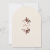 Rustieke Bloemboog Monogram Herfst Herfst Herfst H Kaart (Achterkant)