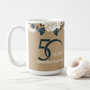 Rustieke Bloemen 50ste bruiloft Jubileum Koffiemok