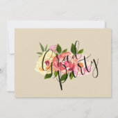 Rustieke bloemen afstuderen partij uit te nodigen kaart (Achterkant)