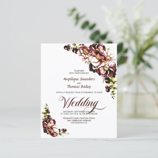 Rustieke bloemen alles in één bruiloft (Staand voorkant)