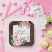 Rustieke Bloemen Baby shower Bord Plein (Feest)