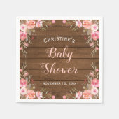 Rustieke Bloemen Baby shower Meisje Country Chic P Servet (Voorkant)