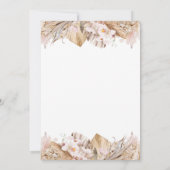 Rustieke Bloemen Baby shower Uitnodigen | Neutral  Kaart (Achterkant)