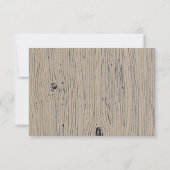 Rustieke Bloemen Barnwood Hunt is Over Bruiloft RS RSVP Kaartje (Achterkant)