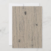 Rustieke Bloemen Barnwood Hunt is Over Verloving Kaart (Achterkant)