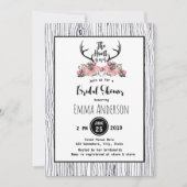 Rustieke Bloemen Barnwood Hunt is Over Vrijgezelle Kaart (Voorkant)