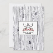 Rustieke Bloemen Barnwood Hunt is Over Vrijgezelle Kaart (Achterkant)