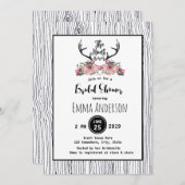 Rustieke Bloemen Barnwood Hunt is Over Vrijgezelle Kaart (Voorkant / Achterkant)