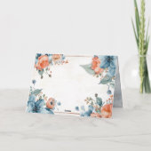 Rustieke bloemen Blank Bedankkaart (Achterkant)