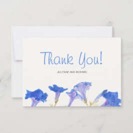 Rustieke Bloemen Blauwe Bloemen bruiloft Dank u Bedankkaart
