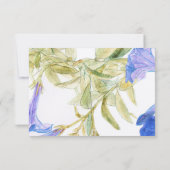 Rustieke Bloemen Blauwe Bloemen bruiloft Dank u Bedankkaart (Achterkant)