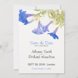 Rustieke Bloemen Blauwe Bloemen Huwelijk Save the Date