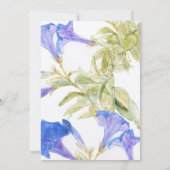 Rustieke Bloemen Blauwe Bloemen Huwelijk Save the Save The Date (Achterkant)