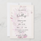 Rustieke Bloemen Blush Waterverf Handbeschilderd Kaart (Voorkant)