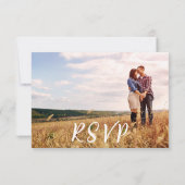 Rustieke Bloemen Boerderij Laarzen Digitale Bruilo Kaart (Achterkant)