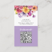 Rustieke Bloemen Boerderijen laarzen Bruiloft Deta Visitekaartje (Achterkant)