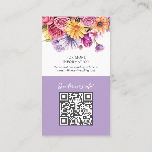 Rustieke Bloemen Boerderijen laarzen Bruiloft Deta Visitekaartje (Achterkant)