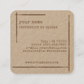 Rustieke Bloemen Boetiek Stationery Bloemist Vierkante Visitekaartje (Achterkant)