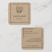 Rustieke Bloemen Boetiek Stationery Bloemist Vierkante Visitekaartje (Voorkant / Achterkant)