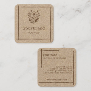 Rustieke Bloemen Boetiek Stationery Bloemist Vierkante Visitekaartje