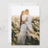 Rustieke Bloemen Boho Blauw en Beige bruiloft Kaart (Achterkant)