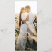 Rustieke Bloemen Boho Blauw en Beige bruiloft Menu (Achterkant)