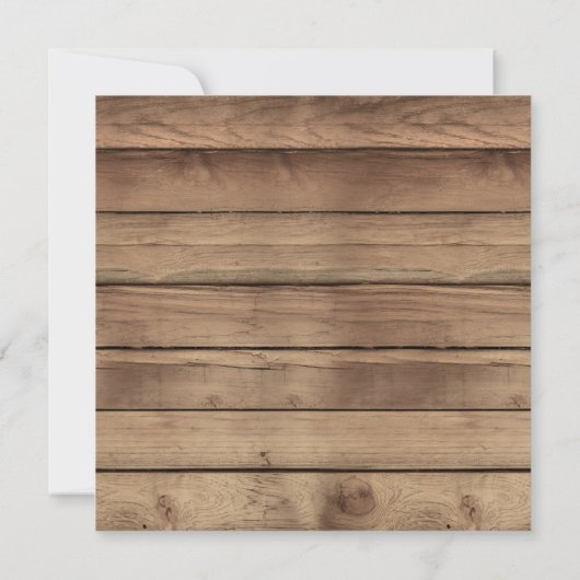 Rustieke Bloemen Boho Houten Boog Vrijgezellenfees Kaart (Achterkant)