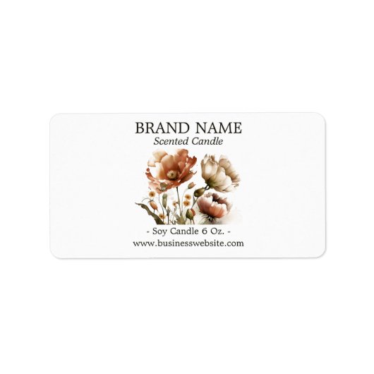 Rustieke Bloemen Boho Kleur Productlabel Etiket (Voorkant)