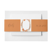 Rustieke Bloemen boho terracotta Trouwkrans Uitnodigingen Wikkel (Voorkant Voorbeeld)