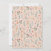 Rustieke Bloemen Boho Wildbloemen Bruiloft Kaart (Achterkant)
