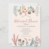 Rustieke Bloemen Boho Wildflowers Huwelijksrepetit Kaart (Voorkant)